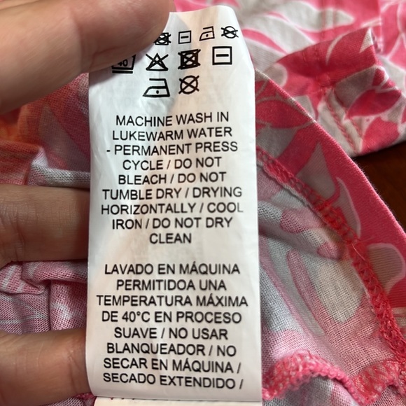 Puma Active Tropical Print Cropped Tee Pink Gray Women’s Size XL EUC - Picture 10 of 12